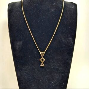 Alexys Ryan 20" Gold Tone Chain Balance with Crystal Chip Dainty Unique